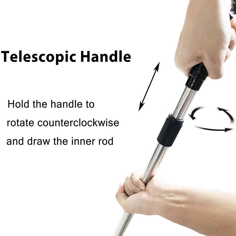 Durable 15-Tine Adjustable Garden Lawn Leaf Rake with Telescopic Handle – Ideal for Efficient Lawn Care and Clearing Tasks (3)