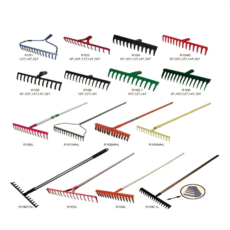 25 Tine Heavy Duty Steel Garden Rake - Professional Grade Lawn Leaf & Debris Clearing Tool (2)