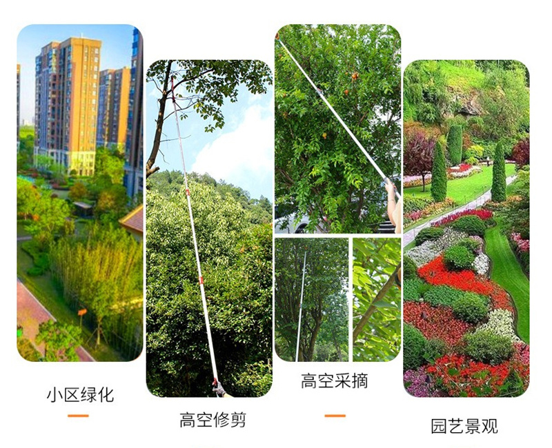 5-Meter Professional Extendable Pole Pruner  Heavy Duty Tree Branch Cutter for High Limb Trimming (10)