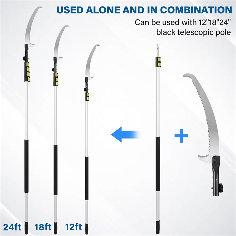 Telescopic Lopping Shears – 12 to 24 Adjustable Branches Pruner with SK5 Steel Blades (4)