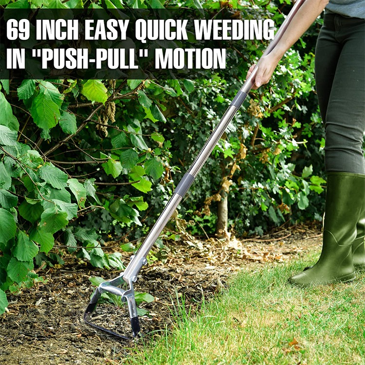 Adjustable Weeding Loop - Looped Action Stirrup Hoe with Extension Handle for Effortless Weed Control (11)