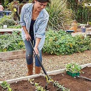 Adjustable Weeding Loop - Looped Action Stirrup Hoe with Extension Handle for Effortless Weed Control (6)