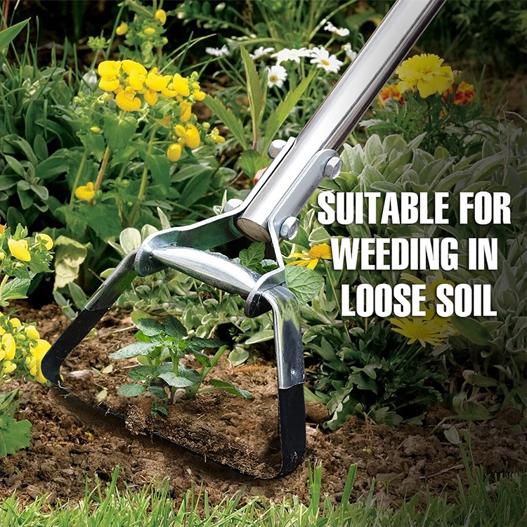 Adjustable Weeding Loop - Looped Action Stirrup Hoe with Extension Handle for Effortless Weed Control (9)