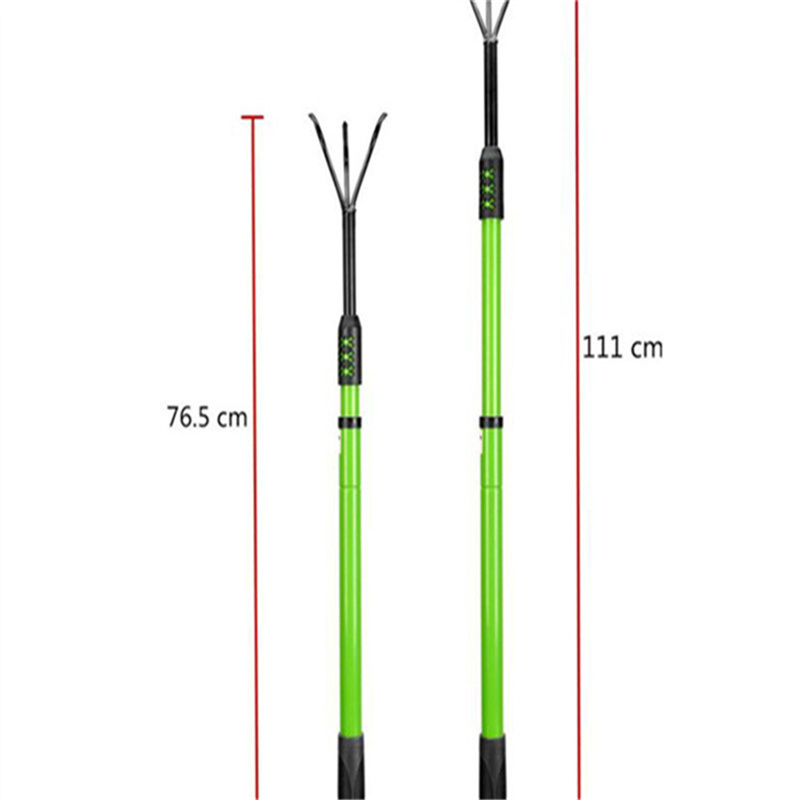 Adjustable Width Garden Rake - Expandable 10-24 inch Lawn Leaf Rake with Retractable Handle for Easy Storage (4)