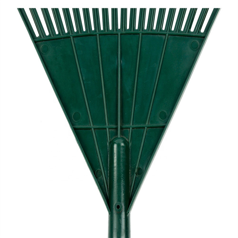Durable 22 Teeth Plastic Rake  Lightweight Plastic Leaf Rake for Lawn & Garden Care (2)