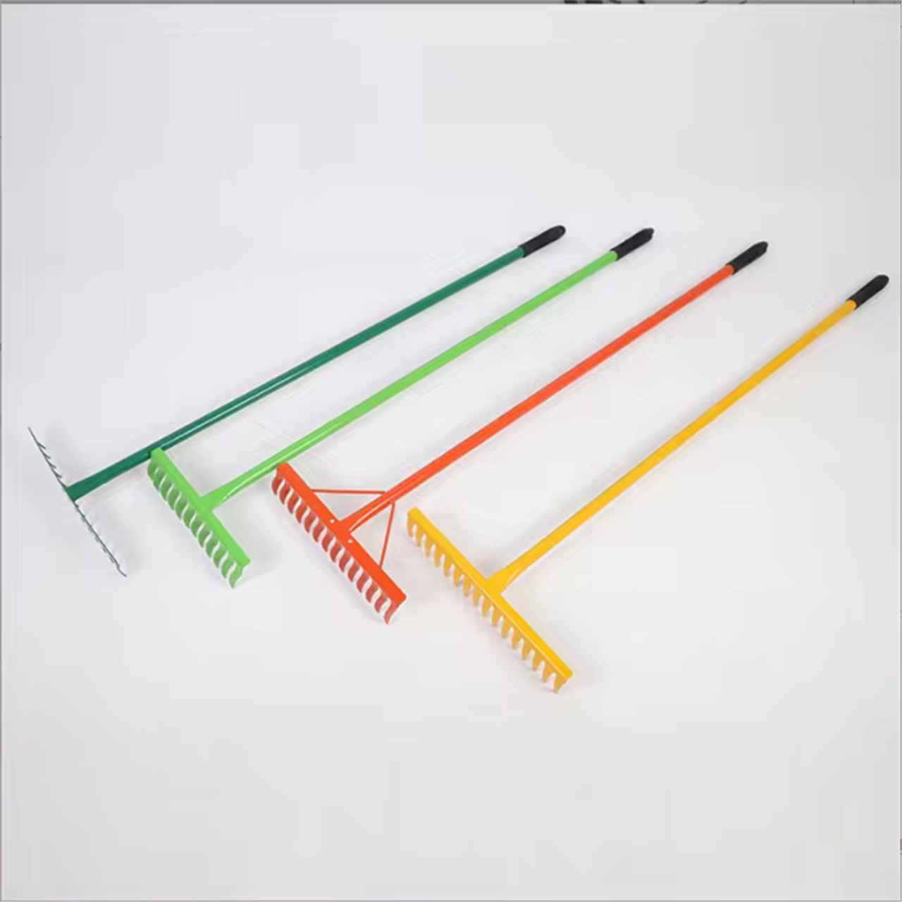 Heavy-Duty Steel Pipe Grass Rake  Customizable Steel Rake & Cultivator Harrow for Farm & Garden (2)