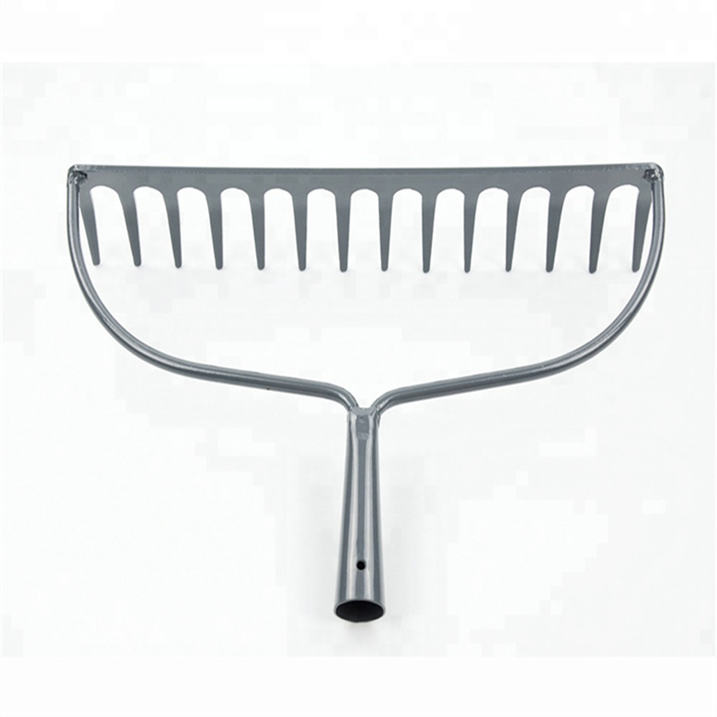 Multi-Size Steel Lawn Rake Set (12-18 Tines)  Heavy-Duty Clearing Rake & Farm Grass Rake with Detachable Handle (2)