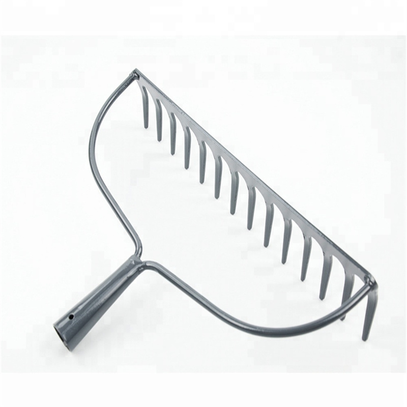 Multi-Size Steel Lawn Rake Set (12-18 Tines)  Heavy-Duty Clearing Rake & Farm Grass Rake with Detachable Handle (5)