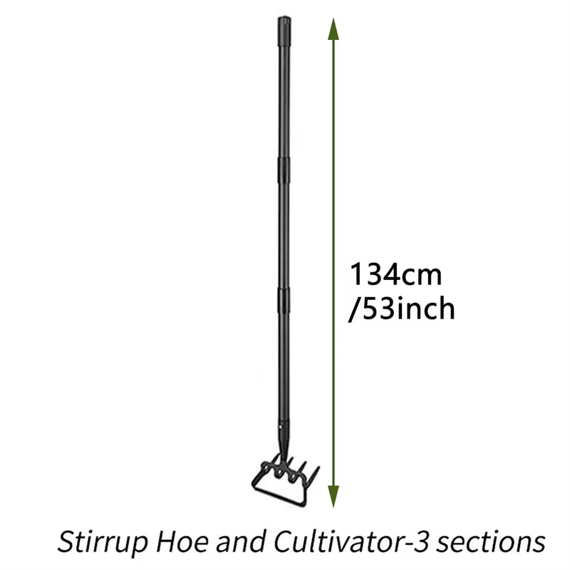 Stirrup Action Hoe & Cultivator - Dual-Purpose 65Mn Steel Tool for Efficient Weeding & Soil Prep (4)