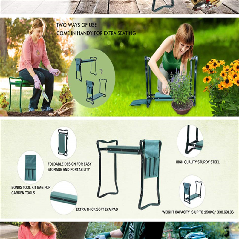 ‌2-in-1 Garden Kneeling Stool – Foldable & Ergonomic for PlantingWeeding (5)
